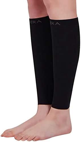 BSERA Calf Compression Sleeve Women, 2 Pairs 15-20mmHg Calf Support Footless Compression Socks Stockings for Shin Splints, Varicose Veins, Recovery (Black, X-Large) - Image 5