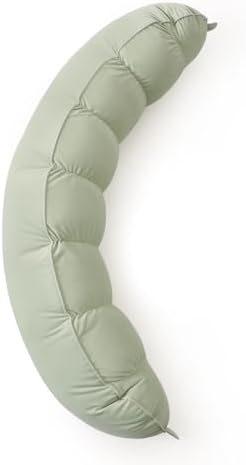 Peallow(Pat. Pend) – Long Round Body Pillow for Adults, Bolster Pillow for Sleeping, Soft and Supportive Pillow for Sleeping & Lumbar Support (Celadon Green,47") by Ailuteie