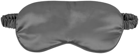 1 Pcs Silk Sleep Mask, Soft Eye Mask with Elastic Strap, Lightweight Blindfold for Men, Women, Travel, and Naps (Dark Grey) by CHTUGEM