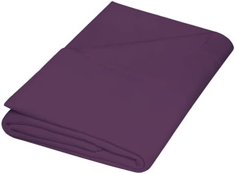 ZPECC Full Flat Sheet Only 1 Pack, Durable Dark Purple Top Bed Sheets Hypoallergenic Soft Brushed Microfiber Color-Coded Label, 81"x96" by ZPECC-ABrandThatHasBeenFocusedOnBeddingFor20Years