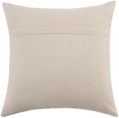 Full Grain Leather Throw Pillow Cover (18" x 18") (Cream) - Image 3