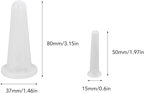 BWESOO 4Pcs Transparent Massage Cupping Set Silicone Mini Facial Cups Face Massager Helper Skin Care Neck Back Eyes Massaging Cup Safe to Use, Don't Worry About Burns Health Care Products - Image 2
