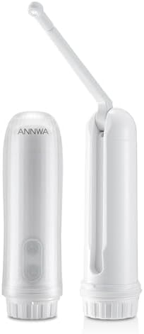 Portable Bidet for Travel 140mL Nozzle 180° Adjustment IPX6 Electric Handheld Bidet for Personal Hygiene Cleaning, Baby Wash, Postnatal Care, Perineal & Hemorrhoid Treatment(AM-US-NHJ001E) by ANNWA