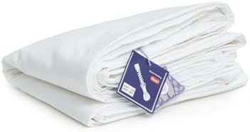 YnM Cotton 3-Side Zipper Duvet Cover for Weighted Blankets | Easy on, Easy Off White, 88"x104" by YNM