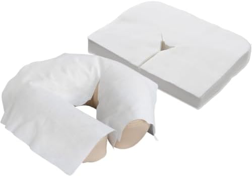 EarthLite Disposable Face Cradle Covers – Medical-Grade,Ultra Soft,Luxurious,Non-Sticking Massage Headrest Covers for Massage Tables &-Massage Chairs,(Pack of 12) by EARTHLITE