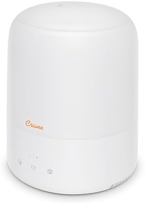 Crane Top Fill Mini Humidifier for Bedroom and Nursery 3-In-1 Essential Oil Diffuser Sleep Light 0.5 Gallon Baby Humidifier - Image 2