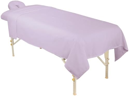 ForPro Premium Flannel 3-Piece Massage Sheet Set, English Rose - Image 2