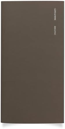 Cloth & Paper Travel Notebook | Executive Notes – Café Noir | Pocket Plus Executive Notebook 3.2" x 6" | Professional Notebook with Date, Day & Subject Layout for Meetings & Work – Soft Touch Cover by ClothandPaper