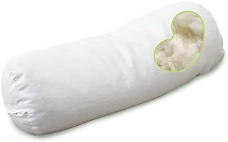 Bean Products Natural Organic Cotton Kapok Neck Roll Pillow 6" Dia x 16" by BeanProducts