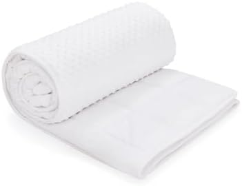 TONGDADA Minky Weighted Blanket | 40''x60'',10lbs | Cozy and Soft Minky Weighted Throw Blanket | Luxury Velvet with Premium Glass Beads | White Minky - Image 4