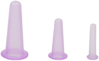 BWESOO 4Pcs Massage Cupping Set Silicone Mini Facial Cups Face Massager Helper Skin Care Neck Back Eyes Massaging Cup Safe to Use, Don't Worry About Burns Health Care Products (Purple) - Image 4