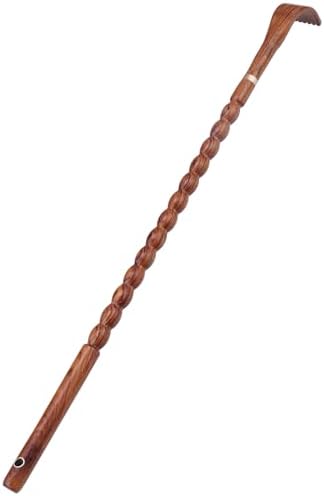Tomorotec 100% Kevazingo Wood Back Massager for Itching Relief, Long Sturdy Therapeutic Bamboo Back Scratchers, Body Relaxation Massager - Image 2
