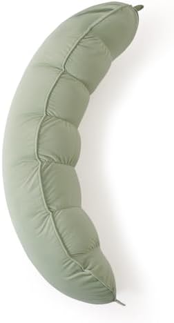 Peallow(Pat. Pend) – Long Round Body Pillow for Adults, Bolster Pillow for Sleeping, Soft and Supportive Pillow for Sleeping & Lumbar Support (Celadon Green,39") by Ailuteie