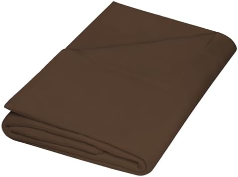 ZPECC Twin Flat Sheet Only 1 Pack, Durable Brown Top Bed Sheets Hypoallergenic Soft Brushed Microfiber Color-Coded Label, 66"x96" by ZPECC-ABrandThatHasBeenFocusedOnBeddingFor20Years