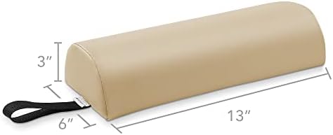 Saloniture Half Round Neck Massage Table Bolster Pillow Pad - 13 x 6 x 3 Inch - Cream - Image 2