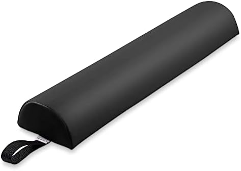 Saloniture Half Round Massage Table Bolster Pillow Pad - 26 x 6 x 3 Inch - Black by Saloniture