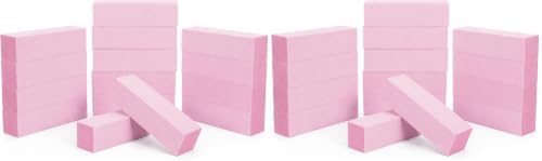ForPro Pink Pedicure Block, 100/180 Grit, Three-Sided Pedicure Nail Buffer, 3.75” L x 1” W x 1” H, 15-Count (Pack of 2) by ForProProfessionalCollection