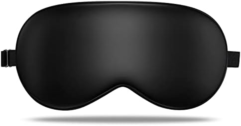 LULUSILK Mulberry Silk Sleep Eye Mask, Blindfold for Women and Men, Black by LULUSILK