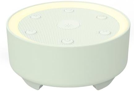 Kipcush White Noise Machine for Sleeping, Baby & Adults, High-Fidelity Non-Looping Sounds, Sleep Sound Machine with Dimmable Night Light, USB Powered, Memory Function, Home, Nursery & Travel by Kipcush%C2%AE