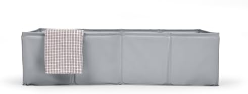 Ingenuity Tuckaway Toddler Folding Tub, Converts Shower to Tub, Folds to Store, Easy to Clean, No Assembly Required, Portable Baby Bathtub for Travel, 12M-5Y, Gray - Image 6
