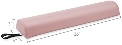 Saloniture Half Round Massage Table Bolster Pillow Pad - 26 x 6 x 3 Inch - Pink - Image 2