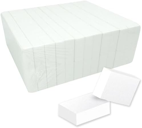 Maryton Nail Buffer Mini Block Files, 100/120 Grit, White, 130 PCS by MARYTON