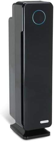 GermGuardian HEPA Air Purifier with UV-C Light - Large Room Air Purifier for Bedroom and Home - Filters Pet Dander, Dust, Pollen, Smoke, Scents - Ideal for Allergies - AC5350B - 28" Tower - Black by GuardianTechnologies