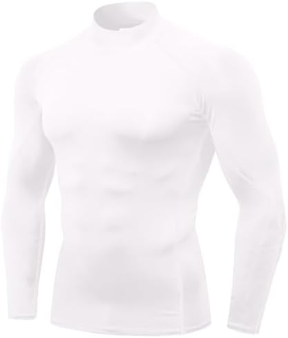 SPVISE Men's Compression Shirts Long Sleeve Mock Turtleneck Workout Tops by SPVISE