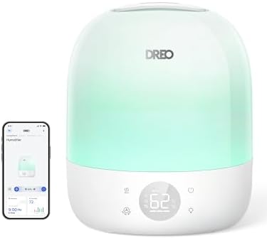 DREO Smart Humidifiers for Bedroom Baby, 30H & 28dB for Nursery by Unknown