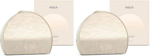 Hatch Restore 3 Sunrise Alarm Clock, Sound Machine, Smart Light (Putty) - White Noise, Screen-Free Sleep Routine (Pack of 2) by HatchInc