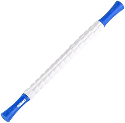 Muscle Roller Massage Roller Stick- Deep Tissue Fascia Blaster for Myofascial Pain Relief, Lymphatic Drainage & Body Sculpting, Handheld Physical Therapy & Recovery Tool (Blue White) by Morepicksawait%E2%80%94godiscover