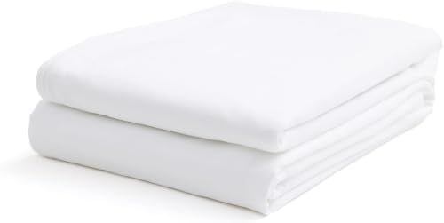 YnM 3-Side Zipper Duvet Cover for Weighted Blankets | Easy on, Easy Off White, 90"x104" by YNM