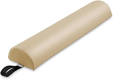 Saloniture Half Round Massage Table Bolster Pillow Pad - 26 x 6 x 3 Inch - Cream by Saloniture