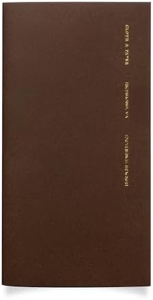 Cloth & Paper Travel Notebook | Experience Journal Tracker – Walnut | Pocket Plus Travel Journal Notebook 3.2" x 6" | Experience Log for Restaurants, Travel, Places & Activities – Soft Touch Cover by ClothandPaper