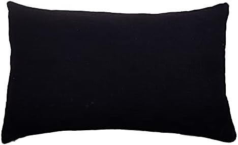 Trade Star 100% Cotton Throw Pillow Cover Mudcloth Cushion Case Premium Quality for Farmhouse Decor Highly Durable Pillowcase for Couch (Black Solid 14X22 INCHES) by TradeStar