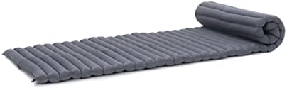 Leewadee - Foldable Floor Mattress - Japanese Roll Up Futon -Trifold Tatami Mat- Guest Floor Bed - Camping Mattress - Thai Massage Mat, Kapok Filled, 75 x 28 inches, Anthracite - Image 4