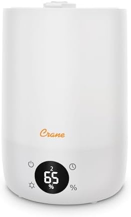 Crane Ultra-Quiet 3-in-1 Humidifier, Essential Oil Aroma Diffuser & Soothing Sleep Light - Compact 1.2 Gallon Capacity with Adjustable Night Light & Fragrance Tray - Ideal for Bedroom and Office - Image 2