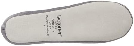 Isotoner Women's Satin Ballerina Slippers with Classic Ribbon Bow and Suede Sole - Image 4