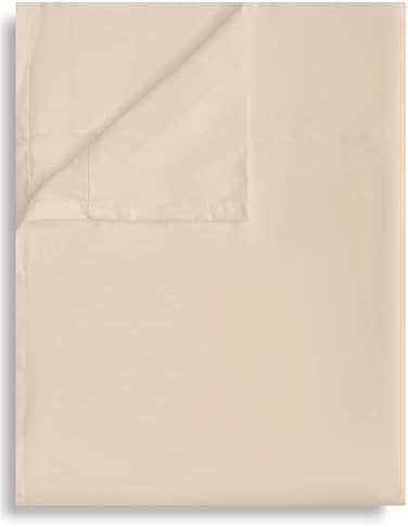 King Flat Sheet Only, 1 Pack Top Bed Sheets, Soft Breathable Brushed Microfiber Color-Coded Label Threads, (105"x102",Beige) by Culve