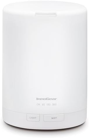 InnoGear 300ml Essential Oil Diffuser for Home Humidifier, Basic White by InnoGear