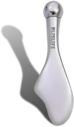 Mini Eye Care Stick, Facial Roller to Eliminate Eye Puffiness, Lighten Wrinkles, Gua Sha Beauty Skin Care Tool, On-the-go Facial Care Massager for Women (Zinc Alloy) by BLISLIFE