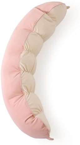 Peallow(Pat. Pend) – Long Round Body Pillow for Adults, Bolster Pillow for Sleeping, Soft and Supportive Pillow for Sleeping & Lumbar Support(Blush Pink,39") by Ailuteie
