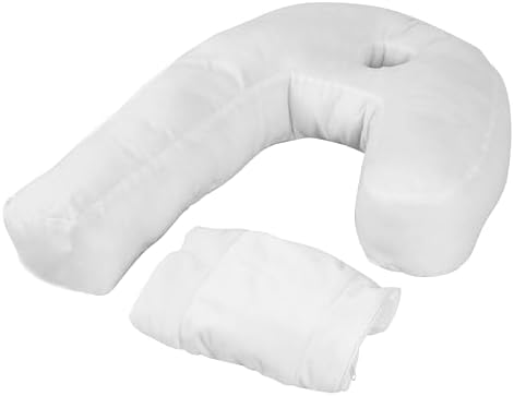 Side Sleeper Pillow with Ear Hole – Ergonomic J-Shaped Swan Pillow for Neck Support & Spine Alignment – Memory Foam Support for Pressure Relief – Perfect for Side Sleeping Adults – With Velvet Cover - Image 5