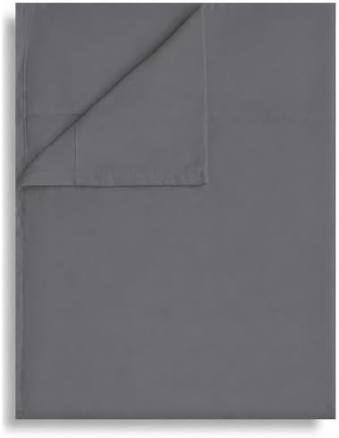 King Flat Sheet Only, 1 Pack Top Bed Sheets, Soft Breathable Brushed Microfiber Color-Coded Label Threads, (105"x102",Dark Gray) by Culve
