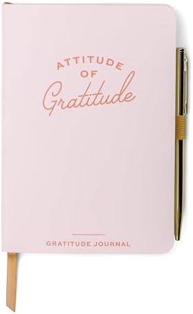DesignWorks Ink Daily Gratitude Journal with Pen, Pink, 4.5 x 6.5 in by DesignworksInk