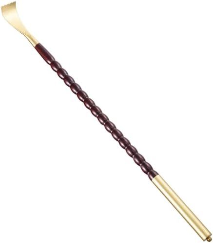 Tomorotec Back Scratcher Massager, Ebony Wood Brass Head Itch Relief 17.5" by Tomorotec