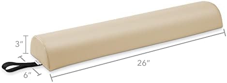 Saloniture Half Round Massage Table Bolster Pillow Pad - 26 x 6 x 3 Inch - Cream - Image 2