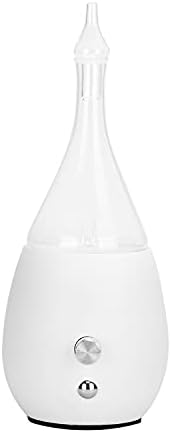 Lychee Essential Oil Diffuser Humidifiers, Quiet Diffuser, Small Aromatherapy Diffuser,7 Colors Light Adjustable with Wood Grain Base for Home Bedroom Office Yoga Nice Gift (White) by Lychee