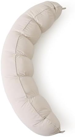 Peallow(Pat. Pend) – Long Round Body Pillow for Adults, Bolster Pillow for Sleeping, Soft and Supportive Pillow for Sleeping & Lumbar Support (Misty White,47") by Ailuteie
