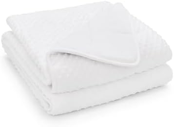 TONGDADA Minky Weighted Blanket | 40''x60'',10lbs | Cozy and Soft Minky Weighted Throw Blanket | Luxury Velvet with Premium Glass Beads | White Minky - Image 2